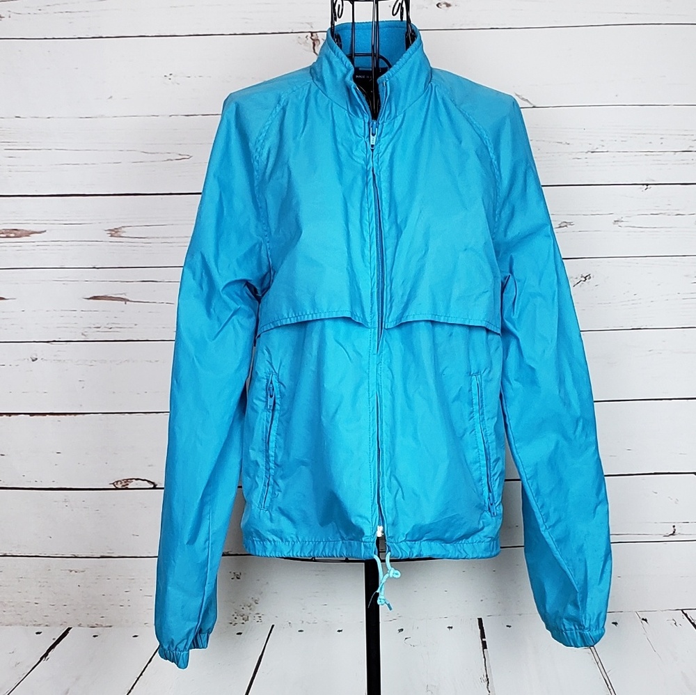 Land's End Blue Windbreaker Jacket